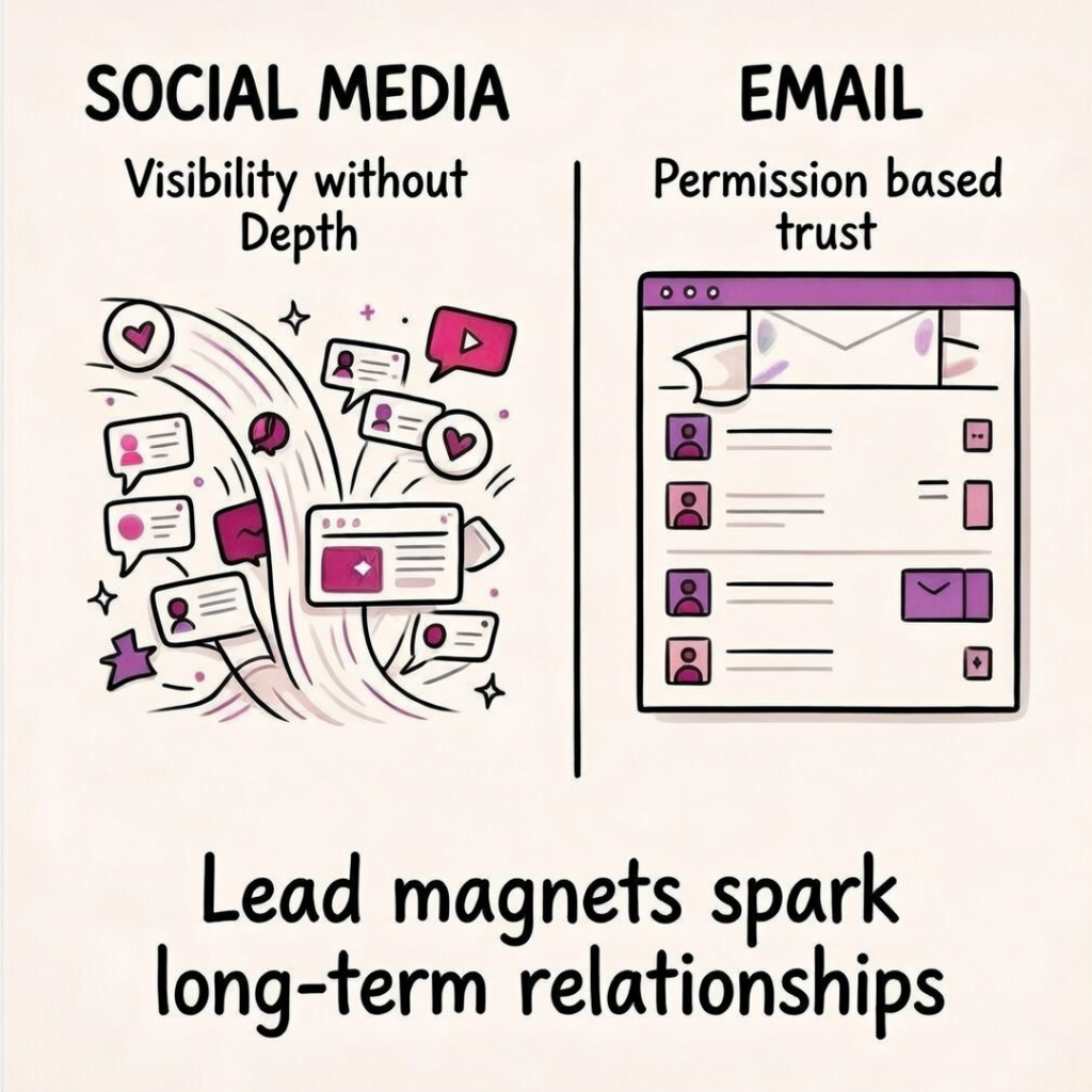 Social Media Vs Email List Magnet visual